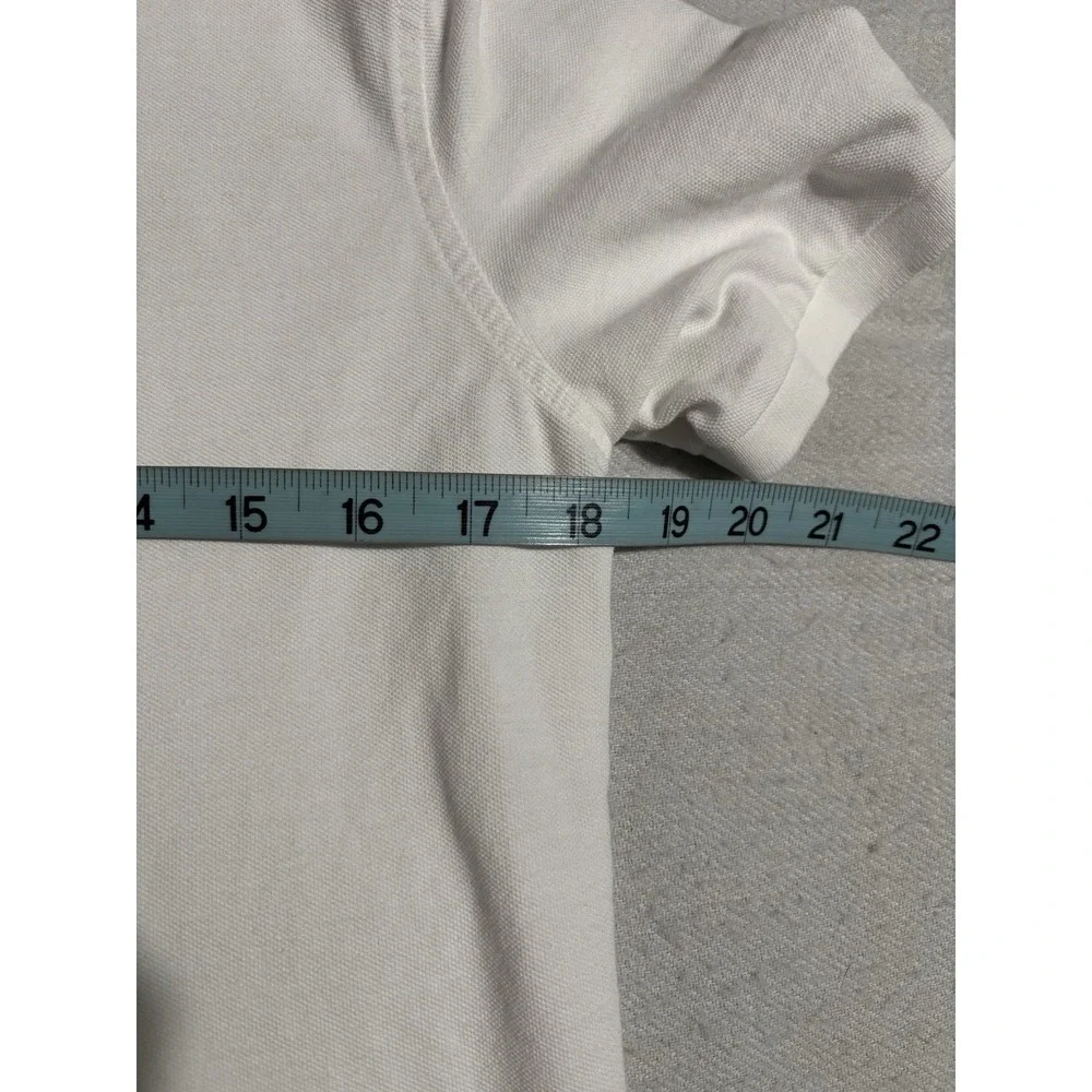 Polo Ralph Lauren Short Sleeve 3 Button Polo Shirt Size Medium White Designer